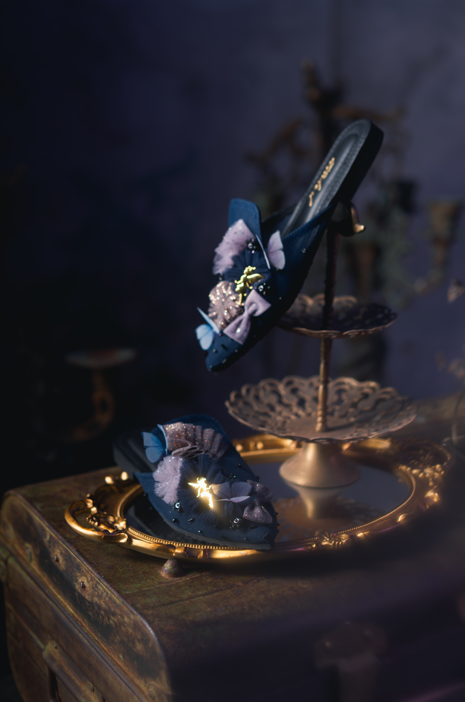 Katnis Night ミュール ネイビーブルー