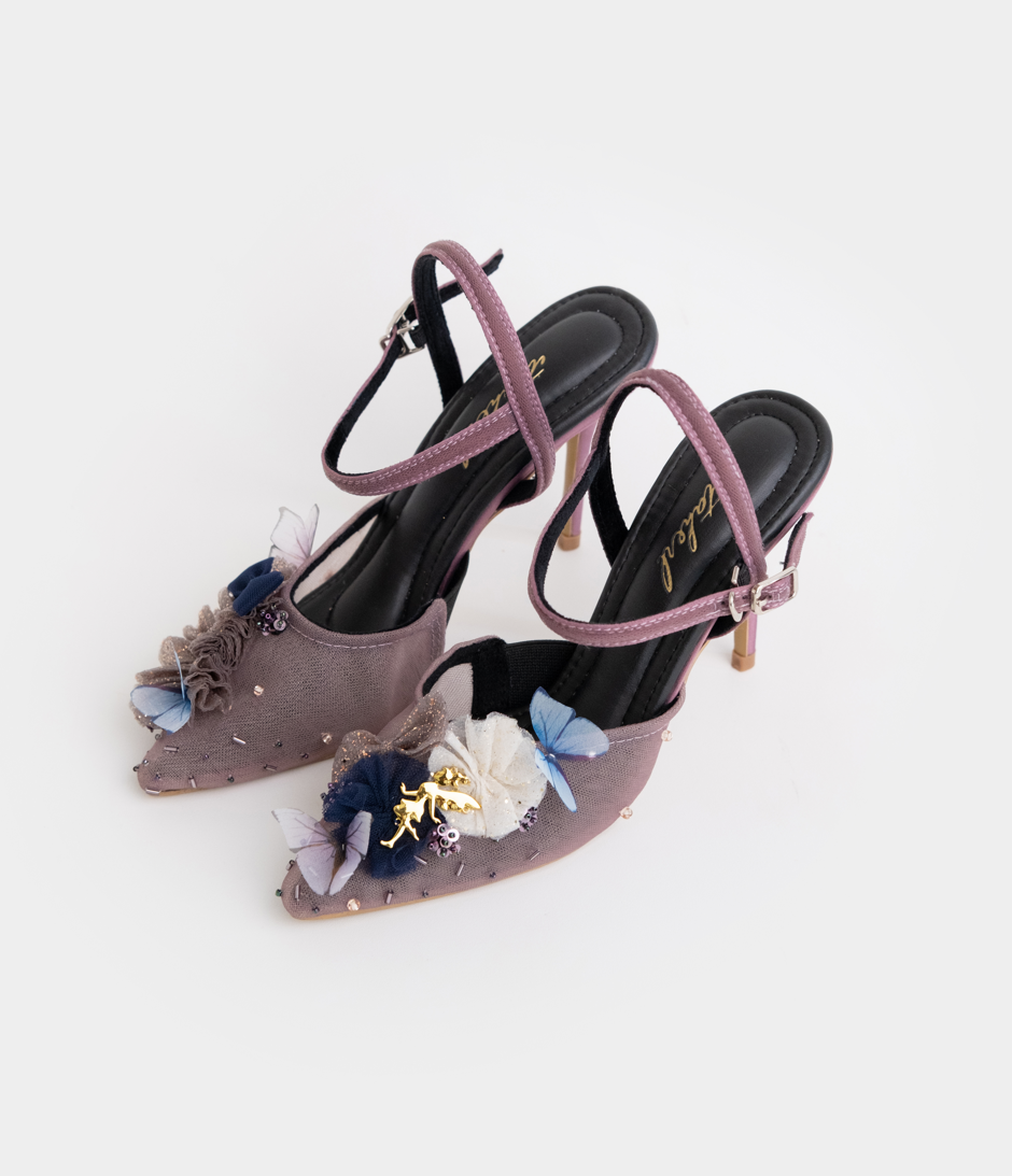 Katnis Night スリッパヒール（6cm）ウィステリアパープル