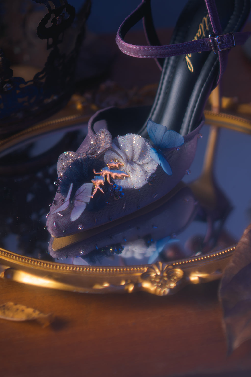 Katnis Night スリッパヒール（9cm）ウィステリアパープル