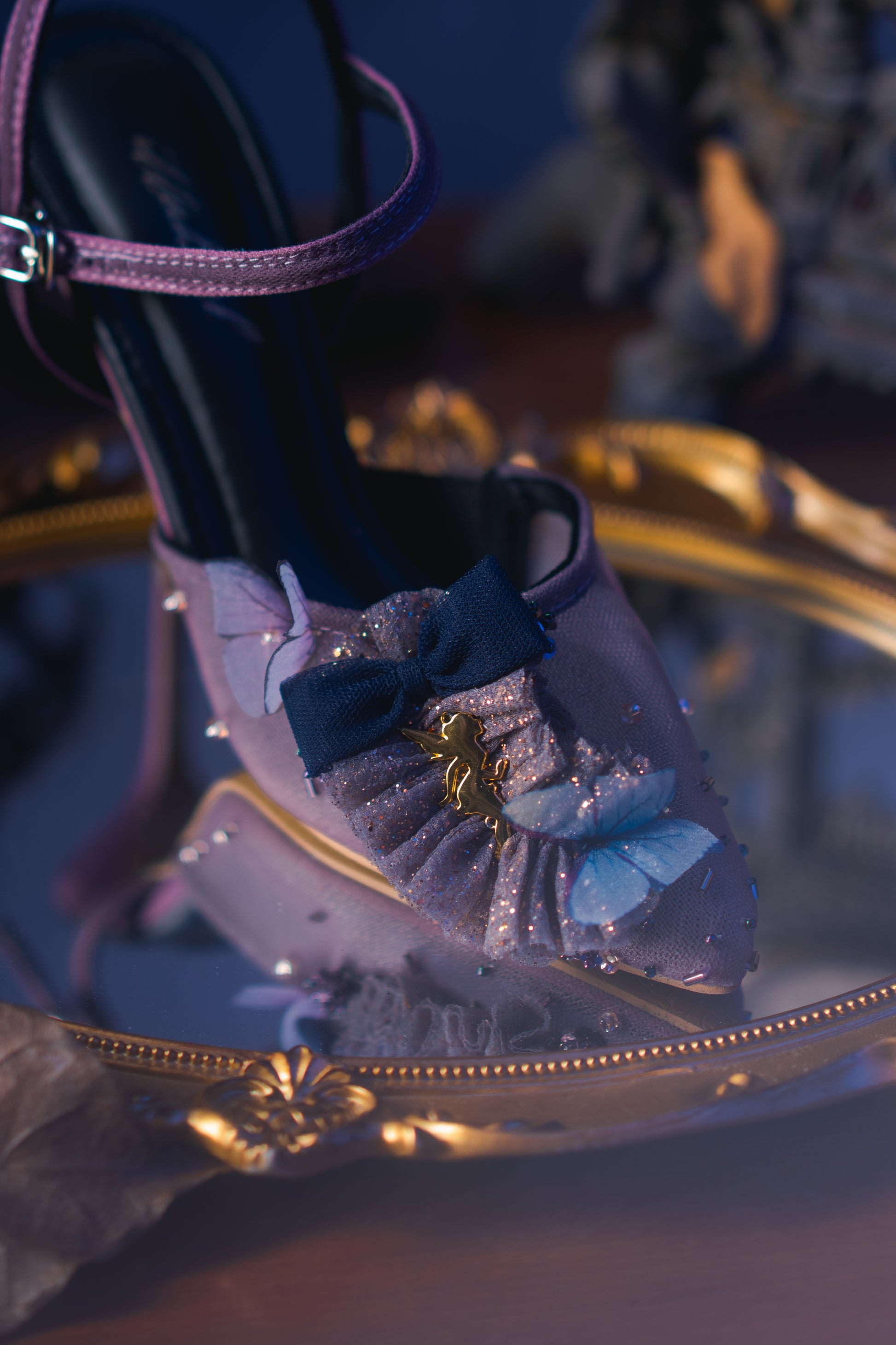 Katnis Night スリッパヒール（6cm）ウィステリアパープル