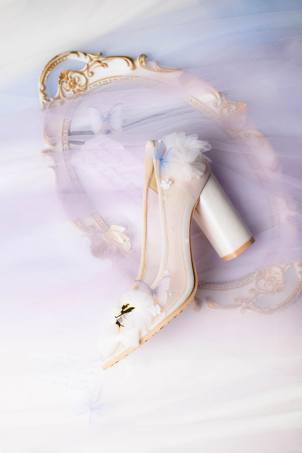 Katnis Marry Me ブロックヒールパンプス（9cm）クラウドホワイト