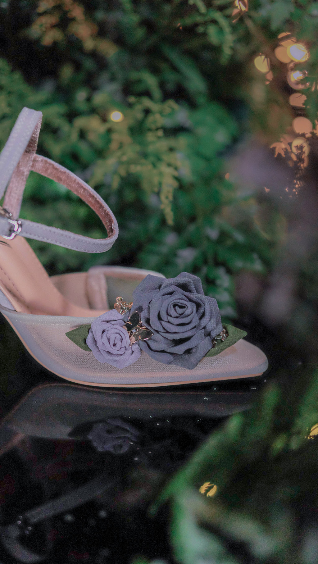 Rosie ポインテッドスリッパヒール（6cm）グラベルグレー