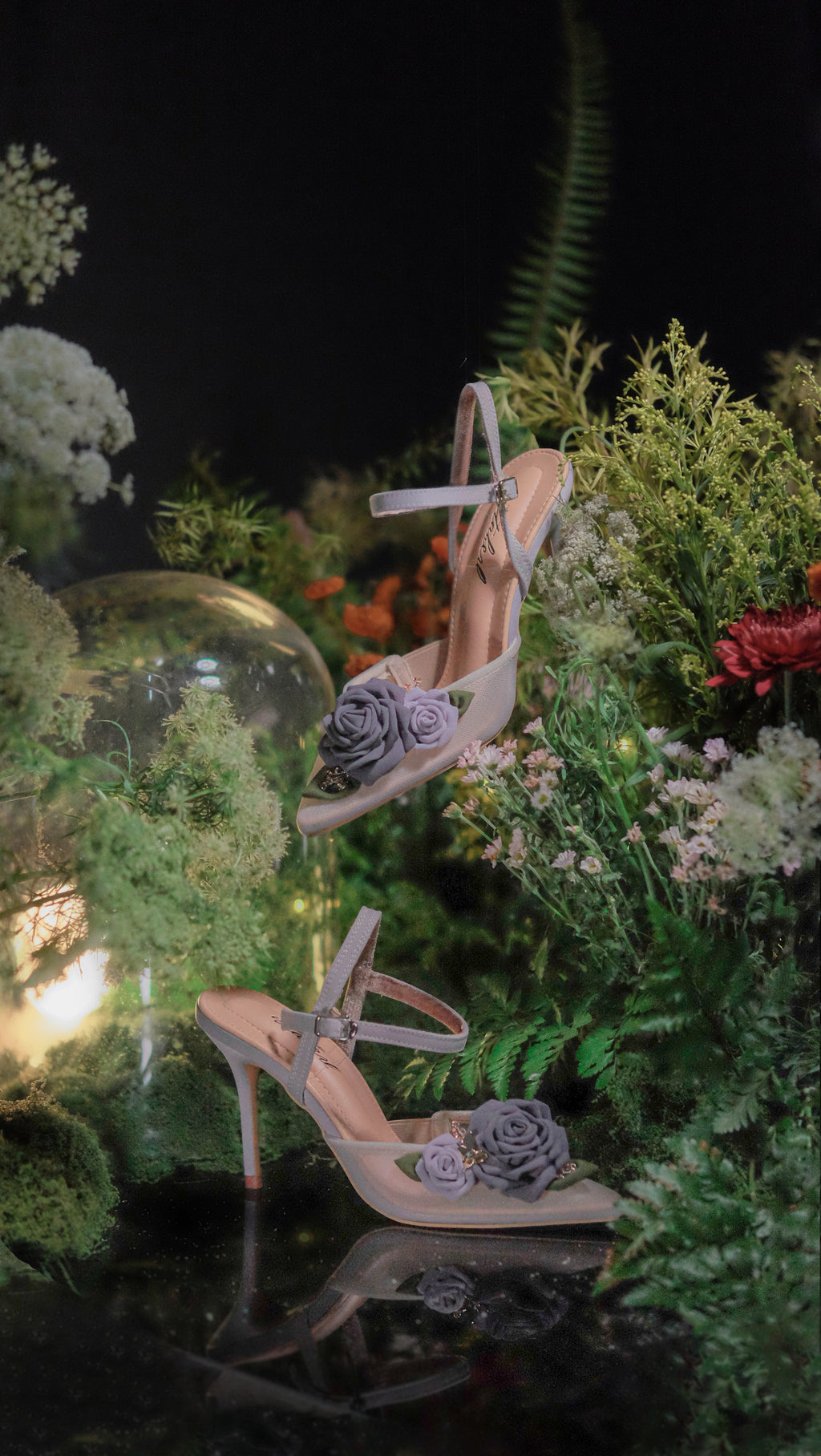 Rosie ポインテッドスリッパヒール（6cm）グラベルグレー